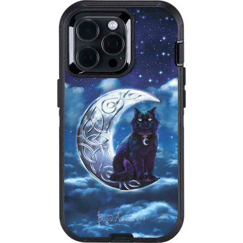 Celtic Black Cat by Brigid Ashwood Otterbox Defender iPhone Skin