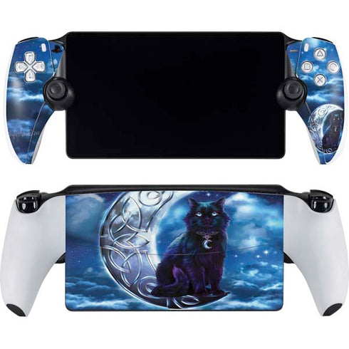 Celtic Black Cat by Brigid Ashwood PlayStation Portal Remote Player Skin