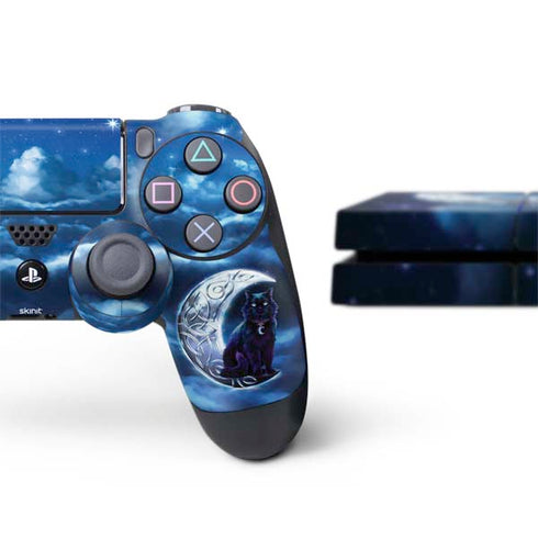 Brigid Ashwood Celtic Black Cat PS4 Console and Controller Bundle Skin