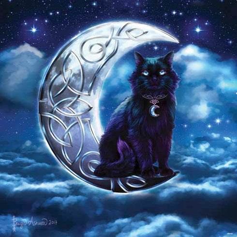 Brigid Ashwood Celtic Black Cat PS4 Console and Controller Bundle Skin