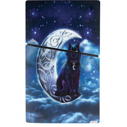 Celtic Black Cat by Brigid Ashwood PS5 Slim Digital Edition Bundle Skin
