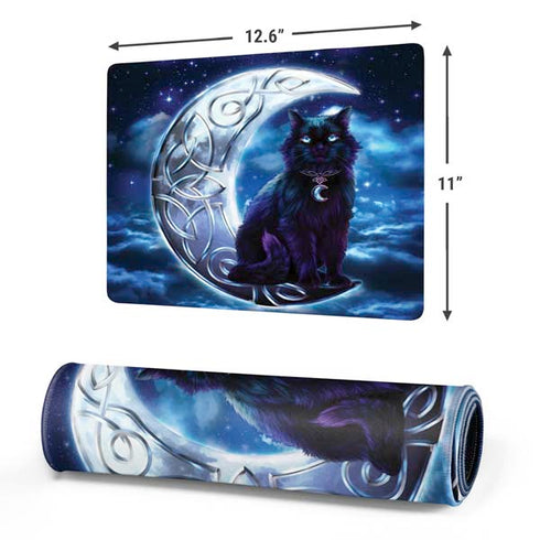 Celtic Black Cat by Brigid Ashwood Gaming Mouse Pad