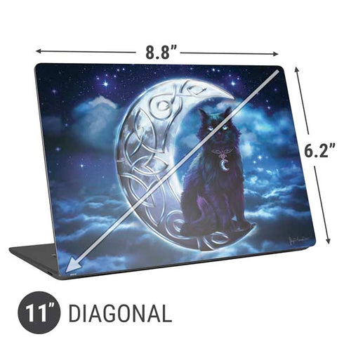 Brigid Ashwood Celtic Black Cat Universal Laptop 11in (8.8 x 6.2in) Skin