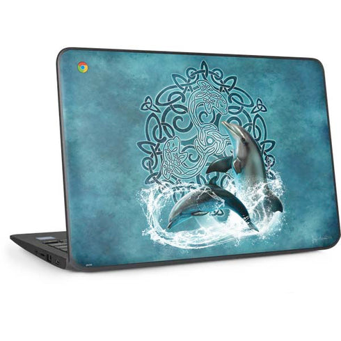 Celtic Dolphin by Brigid Ashwood HP Chromebook Skin