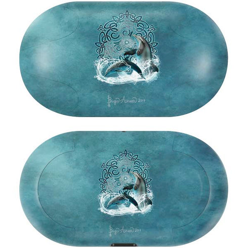 Brigid Ashwood Celtic Dolphin Galaxy Buds Skin