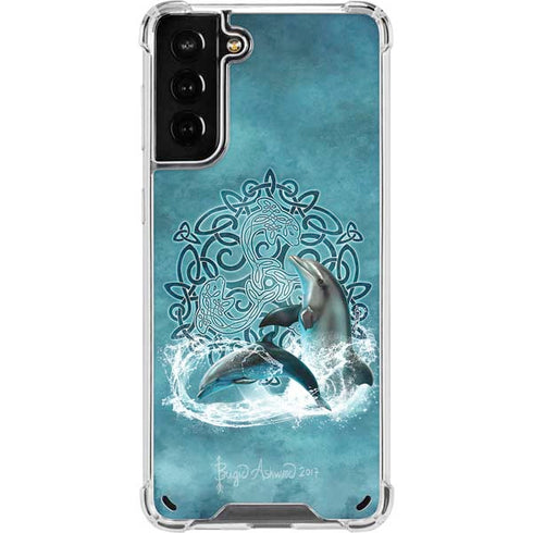 Brigid Ashwood Celtic Dolphin Galaxy S21 Plus 5G Clear Case