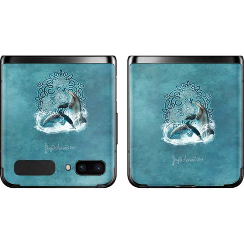 Brigid Ashwood Celtic Dolphin Galaxy Z Flip Skin
