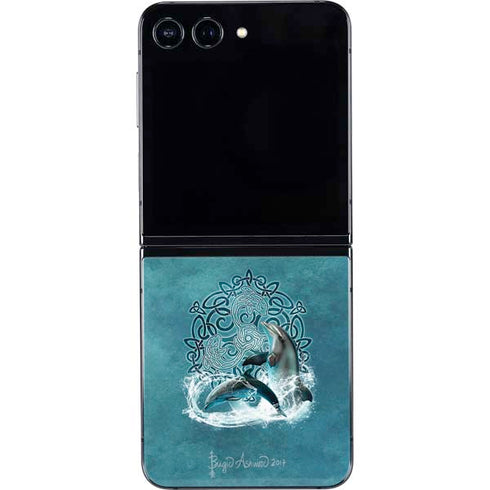 Celtic Dolphin by Brigid Ashwood Galaxy Z Flip5 5G Skin