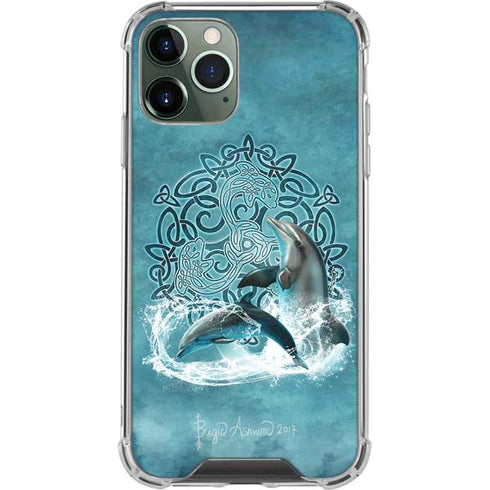 Celtic Dolphin by Brigid Ashwood iPhone 11 Pro Max Clear Case