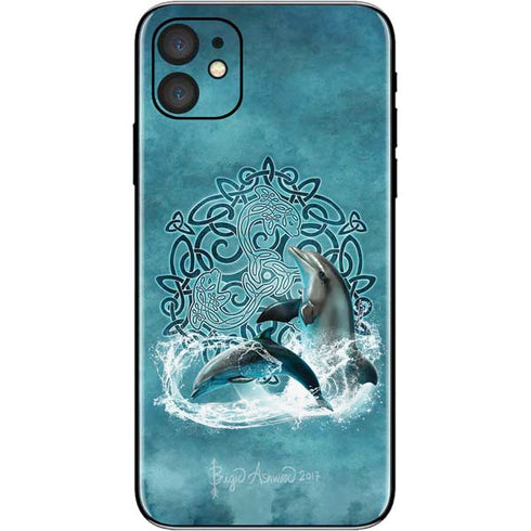 Brigid Ashwood Celtic Dolphin iPhone 11 Skin