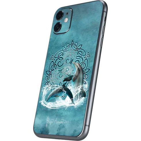 Brigid Ashwood Celtic Dolphin iPhone 11 Skin