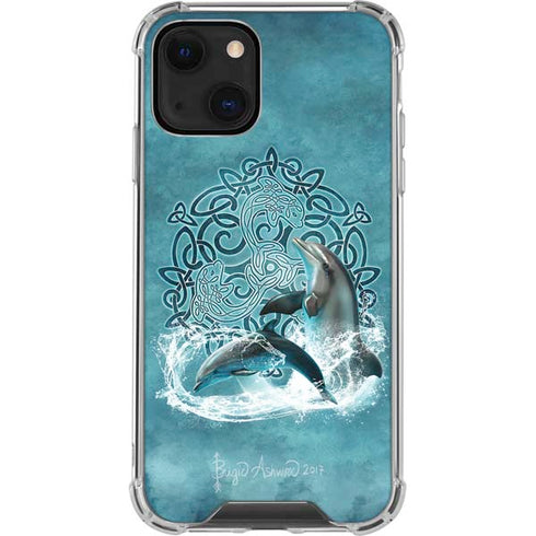 Brigid Ashwood Celtic Dolphin iPhone 13 Mini Clear Case