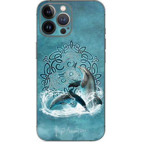 Brigid Ashwood Celtic Dolphin iPhone 13 Pro Max Skin