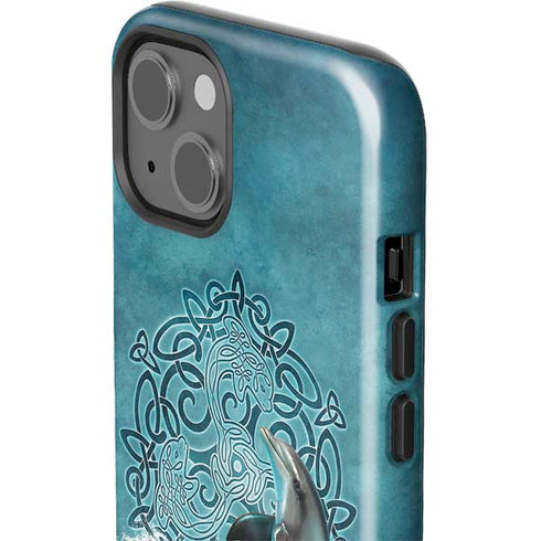 Celtic Dolphin by Brigid Ashwood iPhone 15 Plus Impact Case