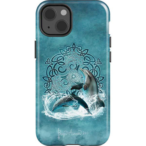 Brigid Ashwood Celtic Dolphin iPhone 14 Impact Case
