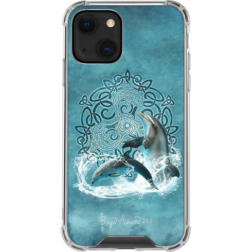 Brigid Ashwood Celtic Dolphin iPhone 14 Plus Clear Case