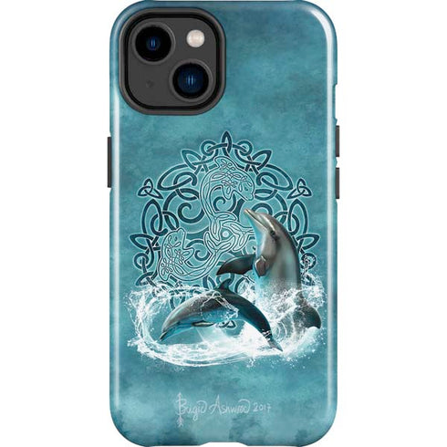Brigid Ashwood Celtic Dolphin iPhone 14 Plus Impact Case