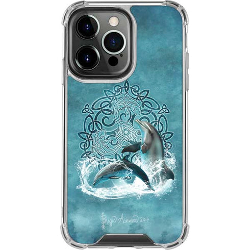 Celtic Dolphin by Brigid Ashwood iPhone 15 Pro Clear Case