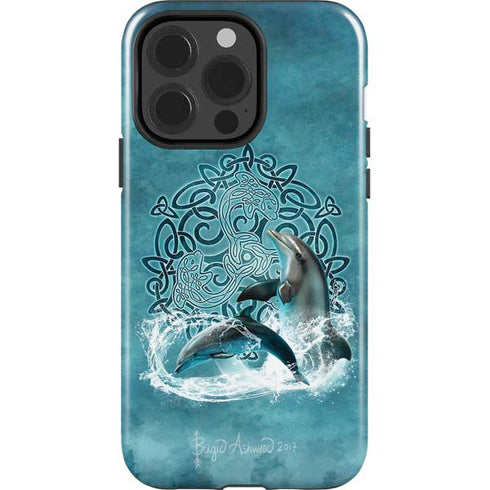 Celtic Dolphin by Brigid Ashwood iPhone 15 Pro Impact Case