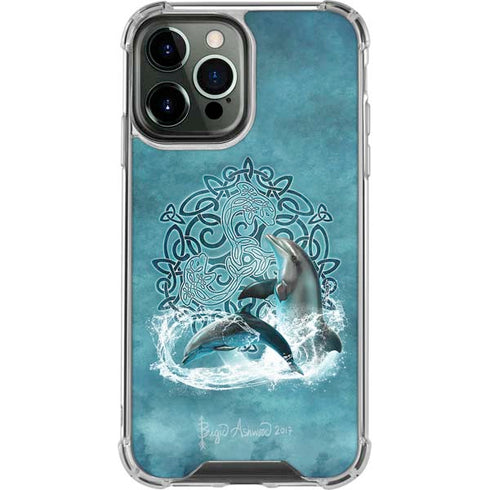 Celtic Dolphin by Brigid Ashwood iPhone 15 Pro Max Clear Case