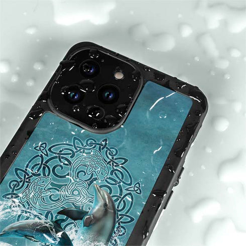 Brigid Ashwood Celtic Dolphin iPhone 14 Pro Max Waterproof Case