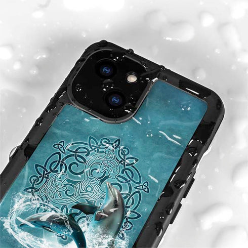 Celtic Dolphin by Brigid Ashwood iPhone 15 Waterproof Case