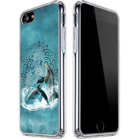Brigid Ashwood Celtic Dolphin iPhone SE (2nd & 3rd Gen) Clear Case