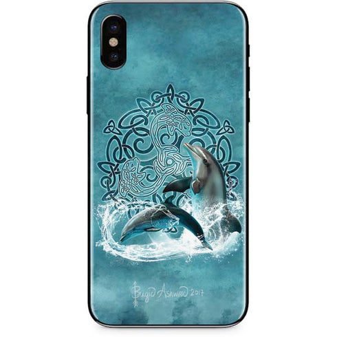 Brigid Ashwood Celtic Dolphin iPhone XS Skin