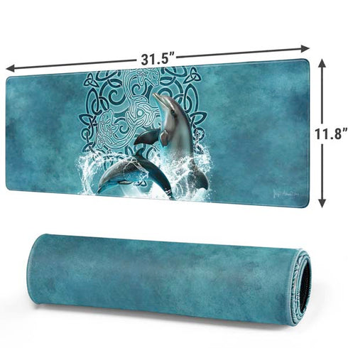 Celtic Dolphin by Brigid Ashwood Gaming Mouse Pad