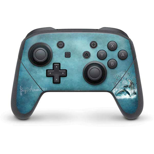Brigid Ashwood Celtic Dolphin Nintendo Switch Pro Controller Skin
