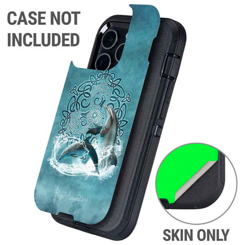 Celtic Dolphin by Brigid Ashwood Otterbox Defender iPhone Skin