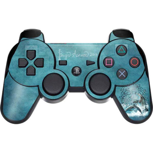 Brigid Ashwood Celtic Dolphin PS3 Dual Shock wireless controller Skin