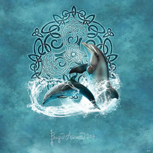 Brigid Ashwood Celtic Dolphin PS4 Console and Controller Bundle Skin