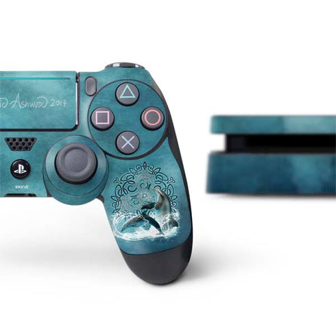 Brigid Ashwood Celtic Dolphin PS4 Slim Bundle Skin