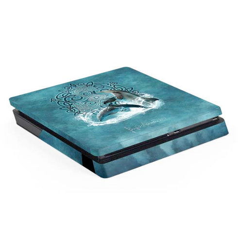 Brigid Ashwood Celtic Dolphin PS4 Slim Skin