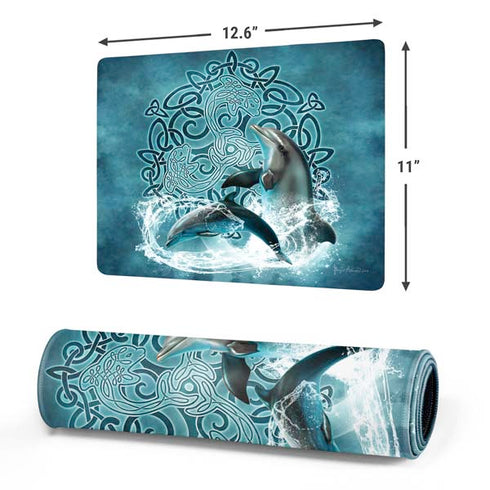 Celtic Dolphin by Brigid Ashwood Gaming Mouse Pad