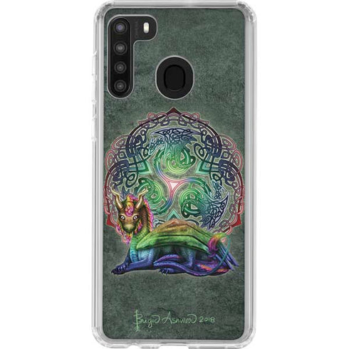 Brigid Ashwood Celtic Dragon Galaxy A21 Clear Case