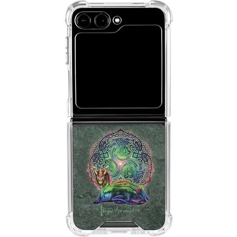 Celtic Dragon by Brigid Ashwood Galaxy Z Flip5 5G Clear Case