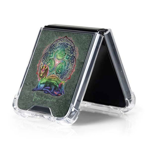 Celtic Dragon by Brigid Ashwood Galaxy Z Flip5 5G Clear Case