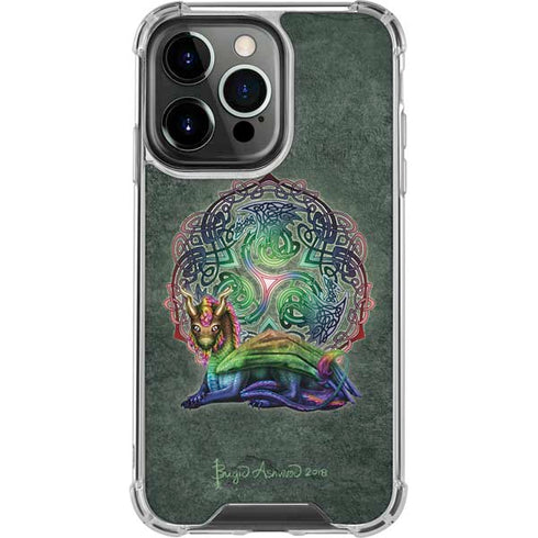 Brigid Ashwood Celtic Dragon iPhone 14 Pro Clear Case