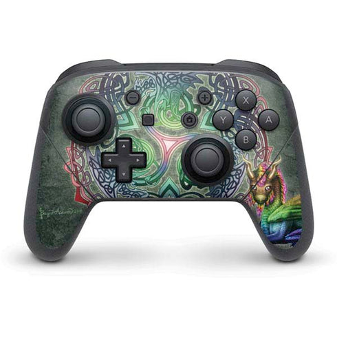 Brigid Ashwood Celtic Dragon Nintendo Switch Pro Controller Skin