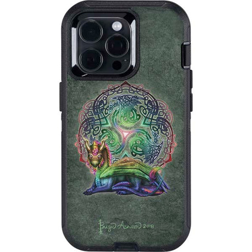 Celtic Dragon by Brigid Ashwood Otterbox Defender iPhone Skin