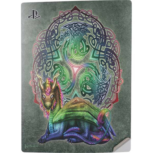Brigid Ashwood Celtic Dragon PS5 Digital Edition Console Skin