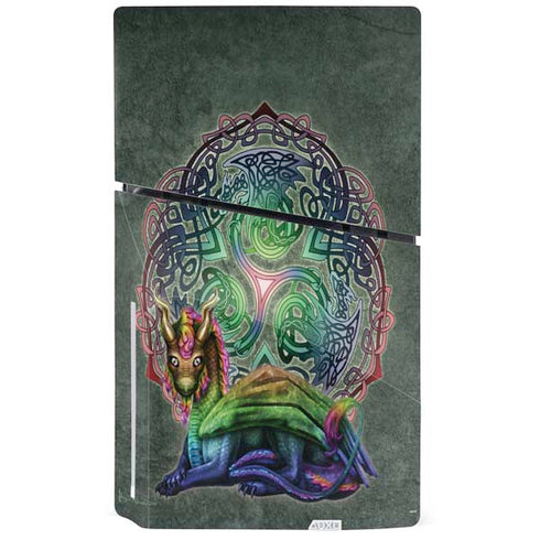 Celtic Dragon by Brigid Ashwood PS5 Slim Disk Console Skin