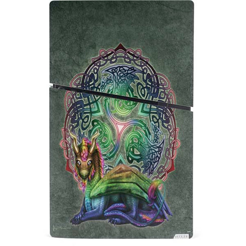 Celtic Dragon by Brigid Ashwood PS5 Slim Digital Edition Console Skin