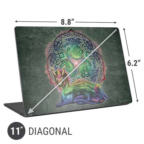 Brigid Ashwood Celtic Dragon Universal Laptop 11in (8.8 x 6.2in) Skin