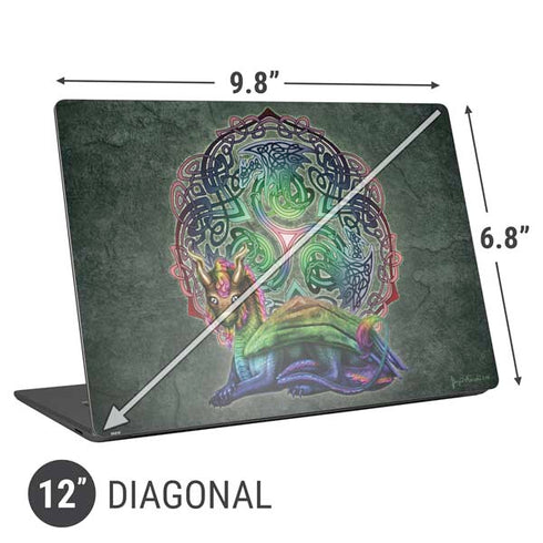 Brigid Ashwood Celtic Dragon Universal Laptop 12in (9.8 x 6.8in) Skin