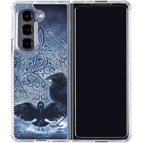 Celtic Raven by Brigid Ashwood Galaxy Z Fold5 5G Clear Case