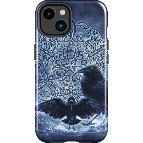 Brigid Ashwood Celtic Raven iPhone 14 Plus Impact Case