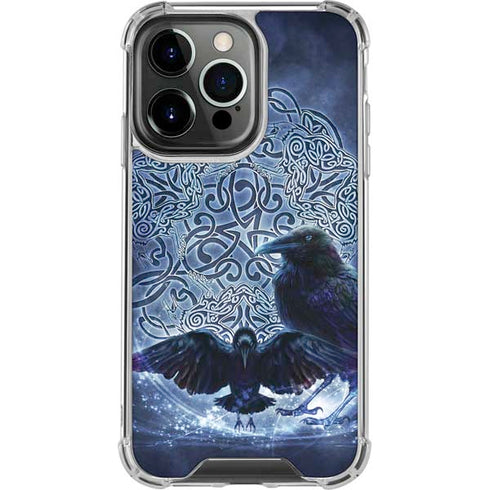 Celtic Raven by Brigid Ashwood iPhone 15 Pro Clear Case